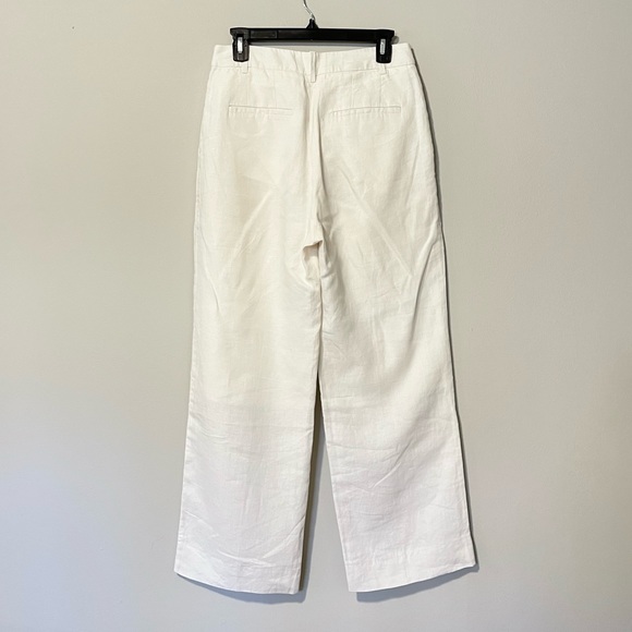 Loulou Studio Off-white Linen Bidong Trousers M - Picture 2 of 7